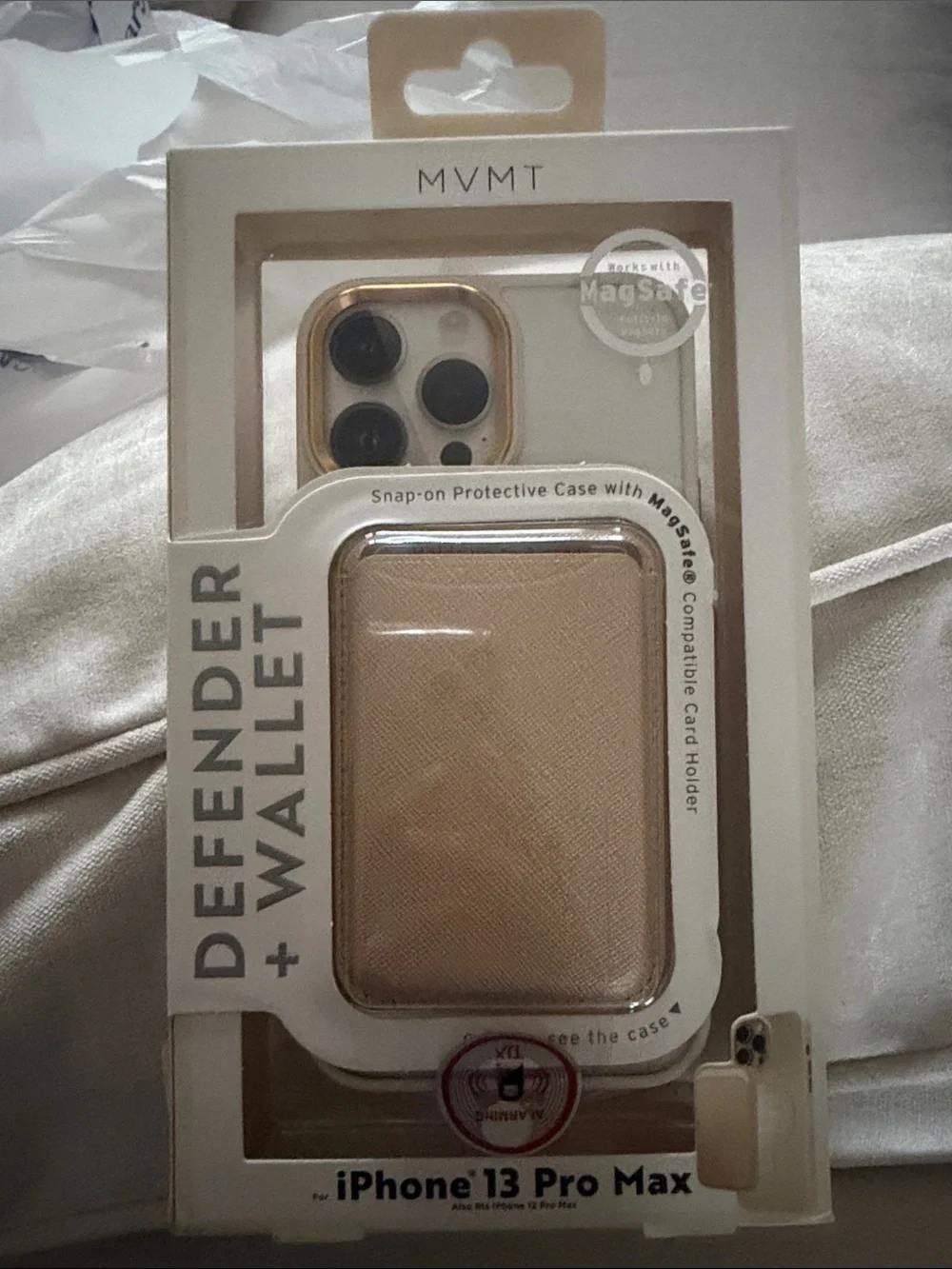 MVMT Defender + Wallet Snap-On Case for iPhone 13 Pro Max - Gold